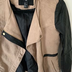 H&M women’s half suede half faux leather jacket